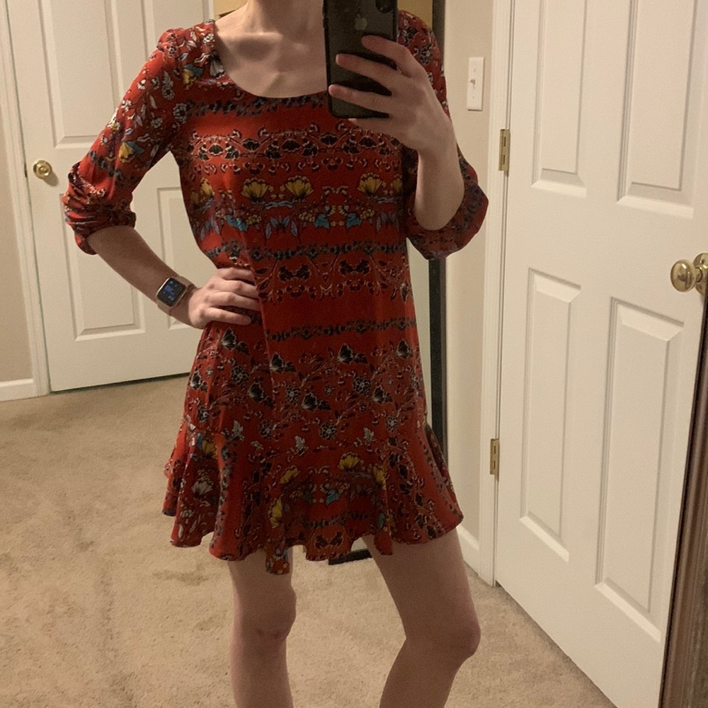 Flowing patterned dress